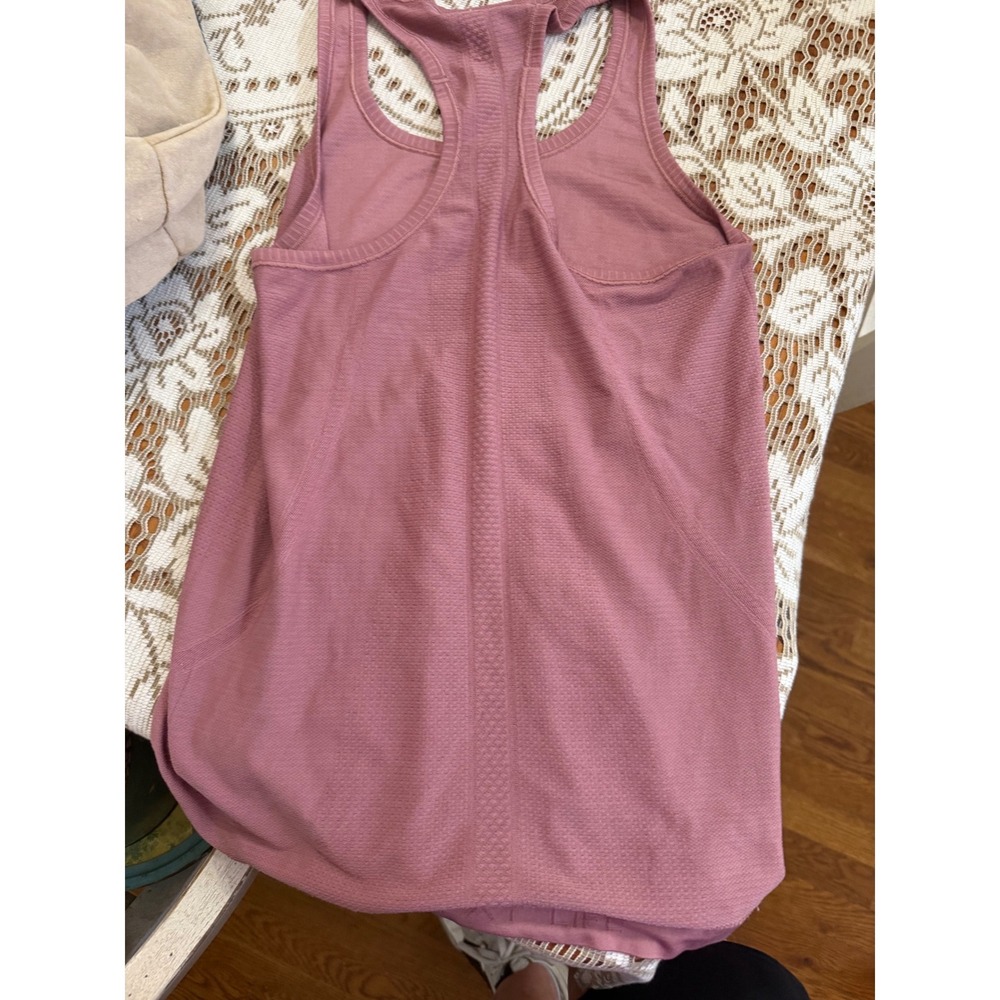 Lululemon Swiftly Tech Racerback Tank Top 2.0 Pink Mauve Run With Heart Womens - Picture 5 of 7